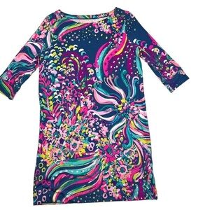 Lily Pulitzer Beachloot Mini Sophie Dress knit 3/4 sleeve